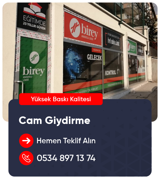 cam giydirme